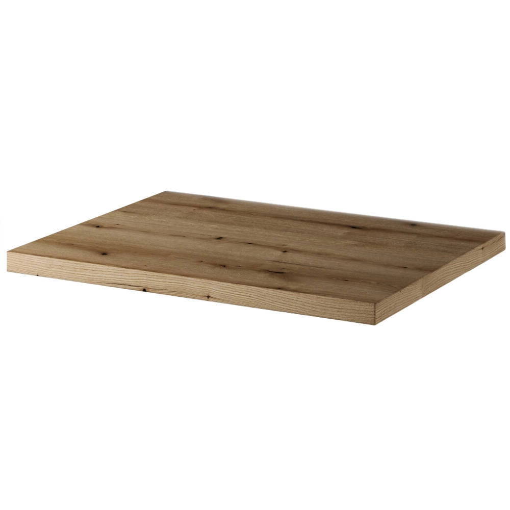 Mobile Sottolavabo da Parete NEWPORT con 2 Cassetti 50 x 60 x 40 cm - Nero / Effetto Rovere [en.casa]