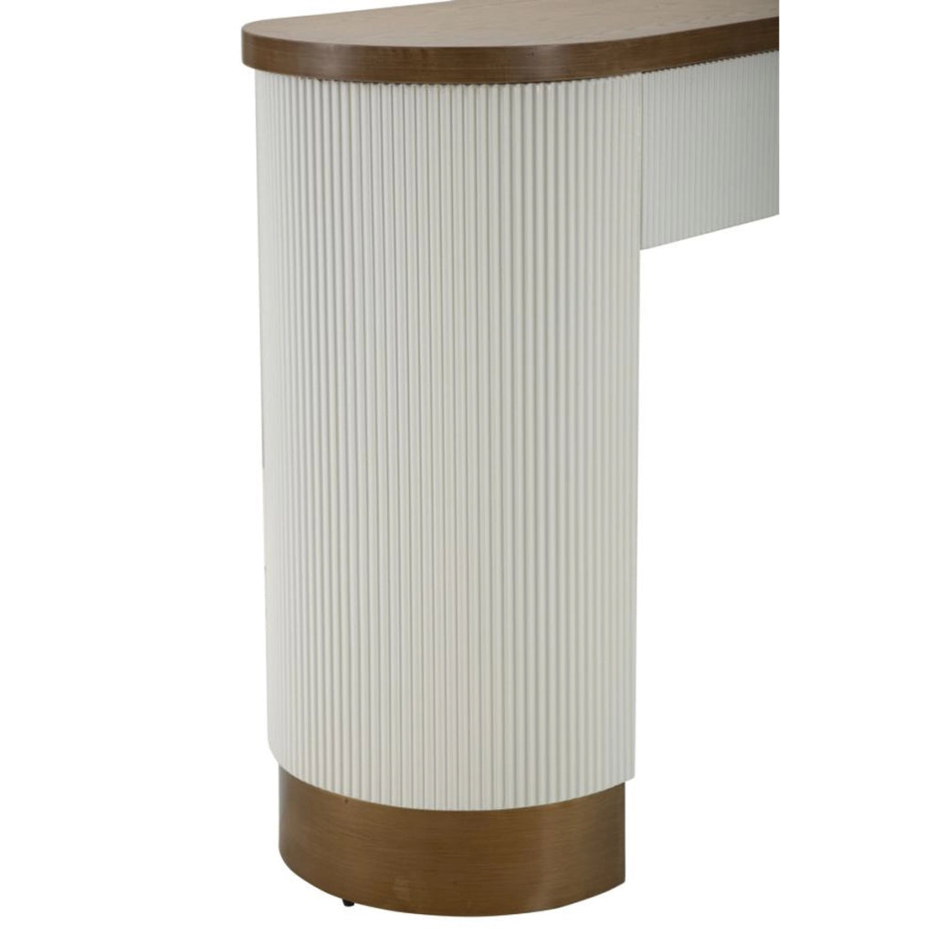 Tavolo Consolle VKH611, Bianco, MDF, 121x40x78 cm
