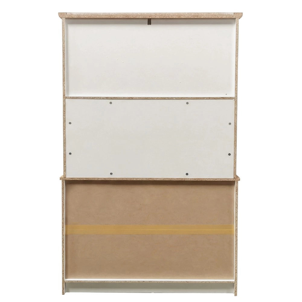 Buffet da Cucina con Vetrina, Cassetti e Ganci ¨C MINIMAL ¨C Bianco, 106x39x176,5 cm