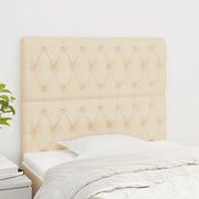 Testiera-Testata-Testiera Decorativa Crema 100x7x118/128 cm Tessuto