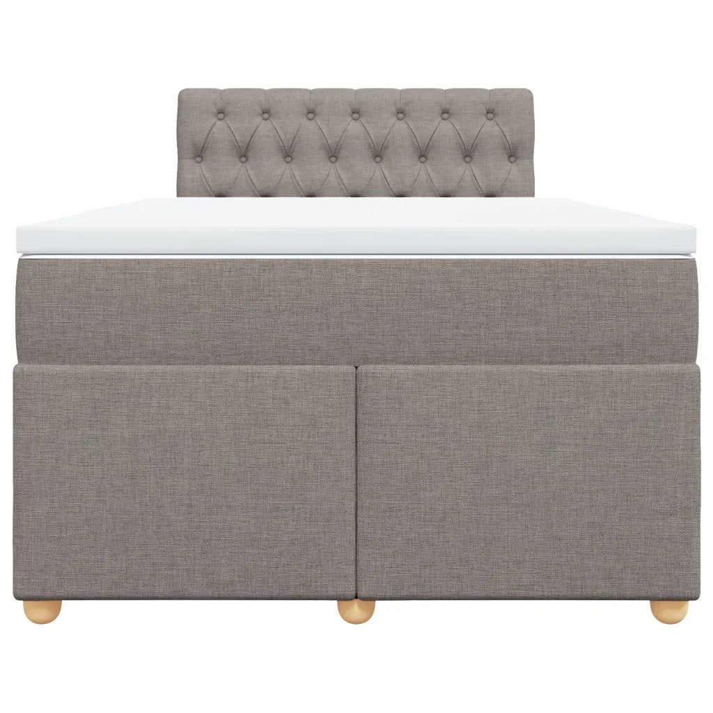 Giroletto a Molle con Materasso Tortora 120x190 cm in Tessuto