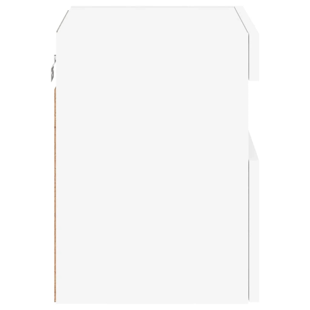 Mobile TV multimediale scaffale TV credenza mobile TV sala da pranzo soggiorno camera da letto mobile da parete con luci LED 40 x 30 x 40 cm bianco 02_0027877