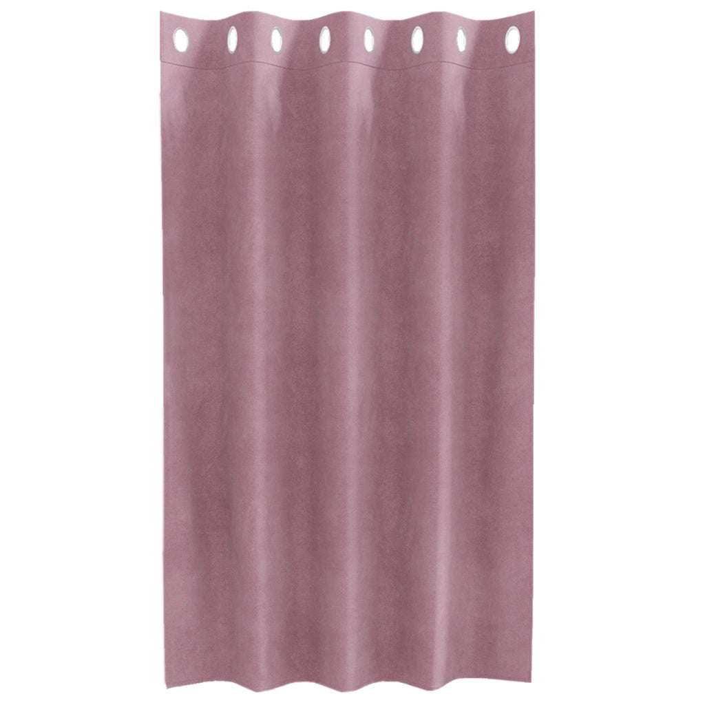 Tende oscuranti  con occhielli 2 pezzi in velluto rosa scuro