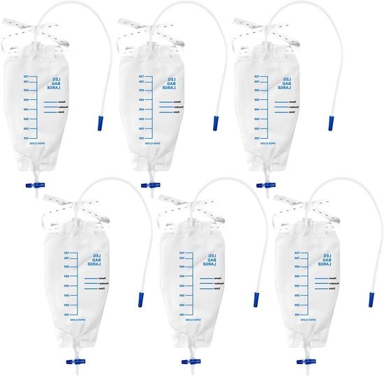 6 set di sacchi per impianti di drenaggio urinario 750 ml