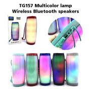 Trade Shop - Speaker Portatile Cassa Bluetooth Tg-157 Luce Colorate Led Usb Tf Vivavoce -