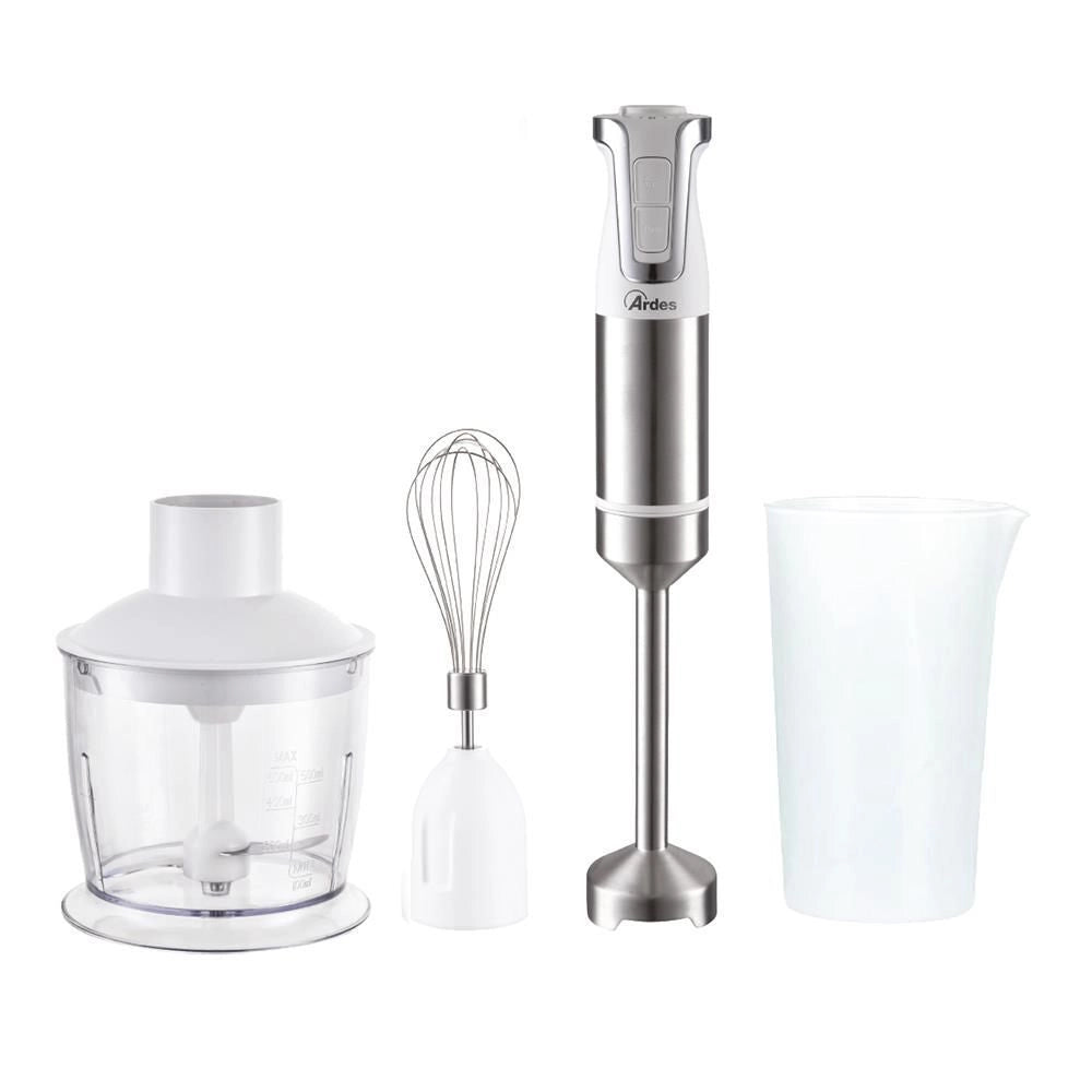 Ardes Trinity 0,7 L Frullatore ad immersione 1000 W Acciaio inossidabile, Bianco