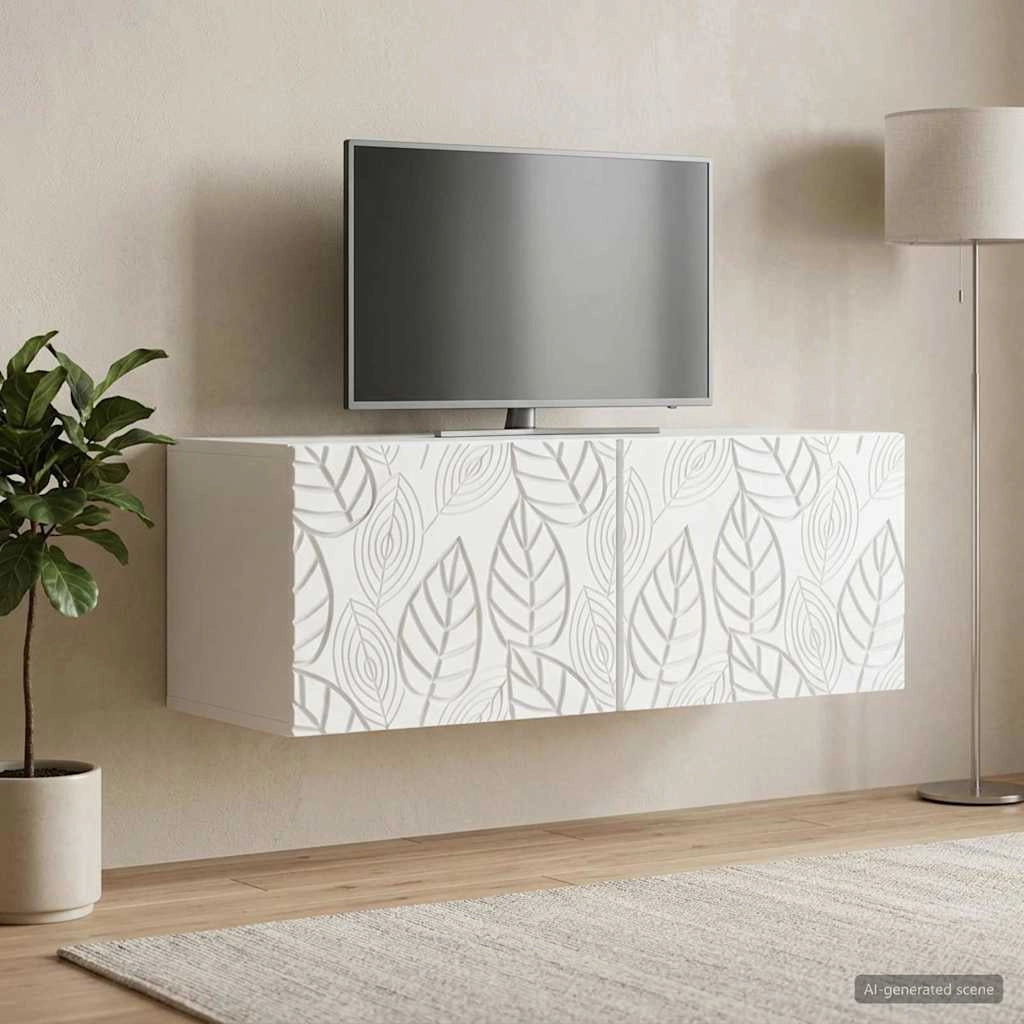 Mobile Porta TV da Muro 98 x 41 x 30 cm Bianco 898865