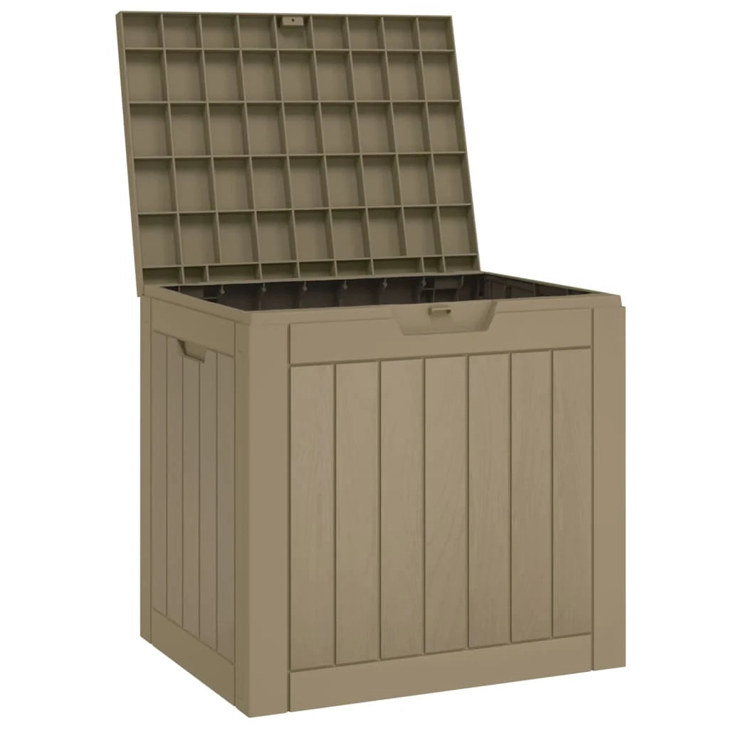 Cassapanca da giardino 55,5 x 43 x 53 cm marrone chiaro pp 02_0013139