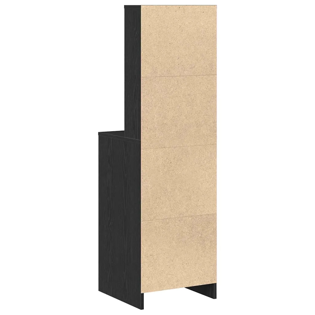 Credenza-Buffet-Armadio da cucina Rovere nero 40 x 41 x 135 cm Legno multistrato