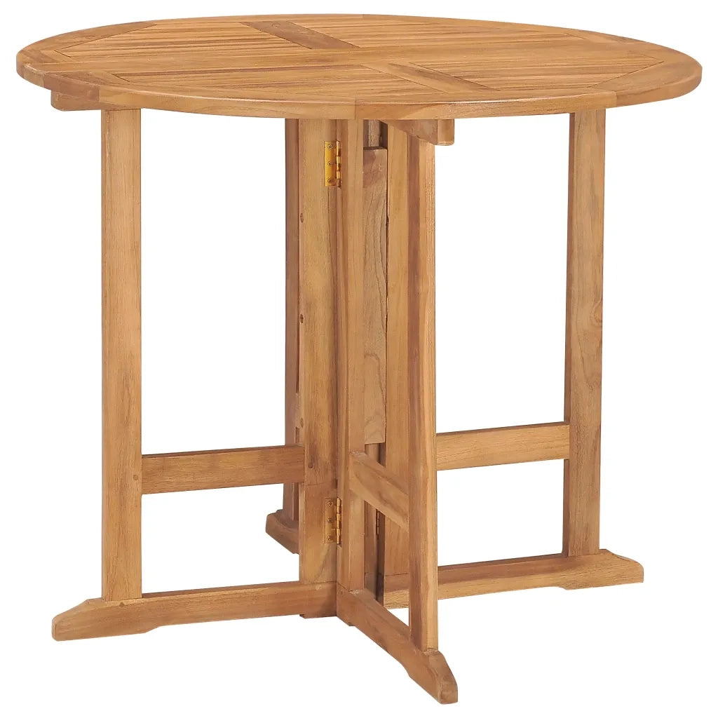 Set da Pranzo da Giardino 5 pz Pieghevole in Massello di Teak cod mxl 46499