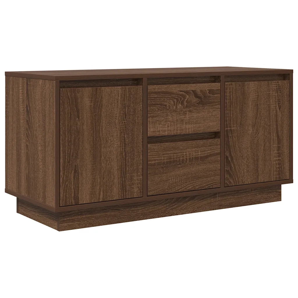 Mobile Porta TV con Luci LED Rovere Marrone 100x41x50 cm 861415