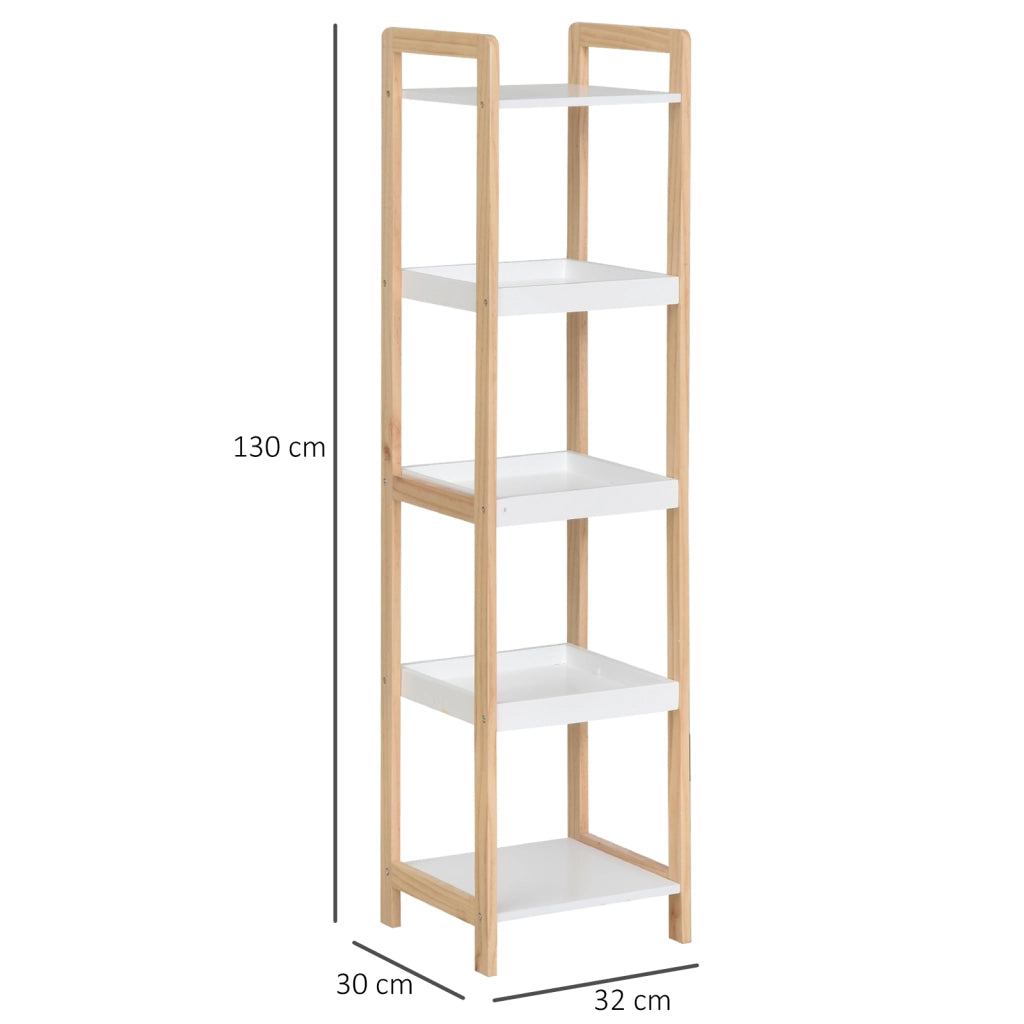 Mobiletto da Bagno Legno ¨C zephmum ¨C Beige Bianco 32x30x130