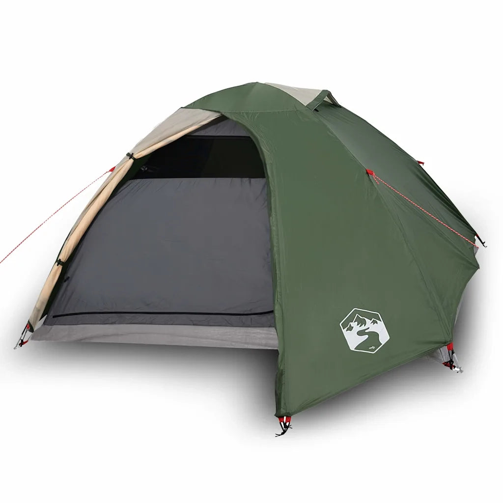 Tenda da Campeggio a Cupola per 4 Persone Verde Impermeabile 94335