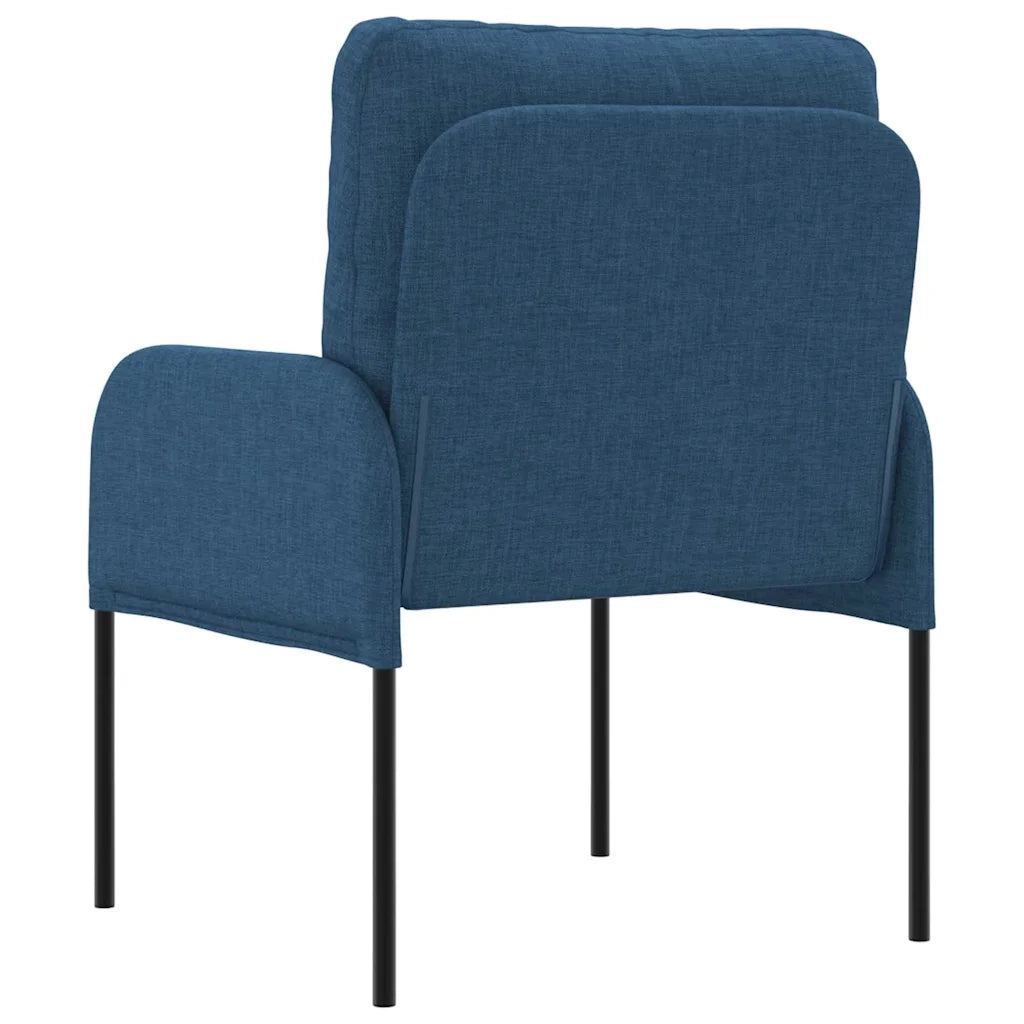 Divano | Divano da soggiorno | Sofa con cuscino 55cm Blu Legno compensato