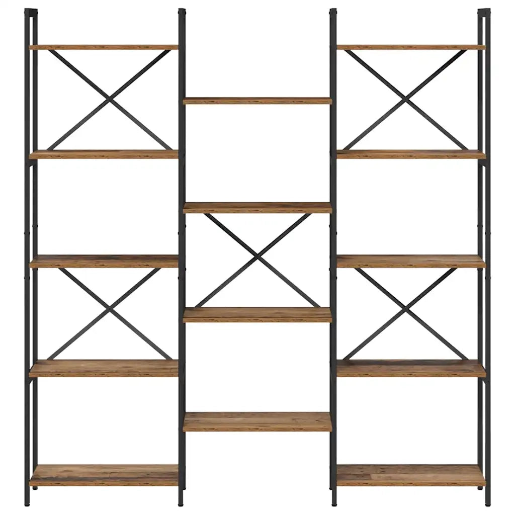 vidaXL Libreria Legno vecchio 156 x 25 x 167.5 cm Legno multistrato