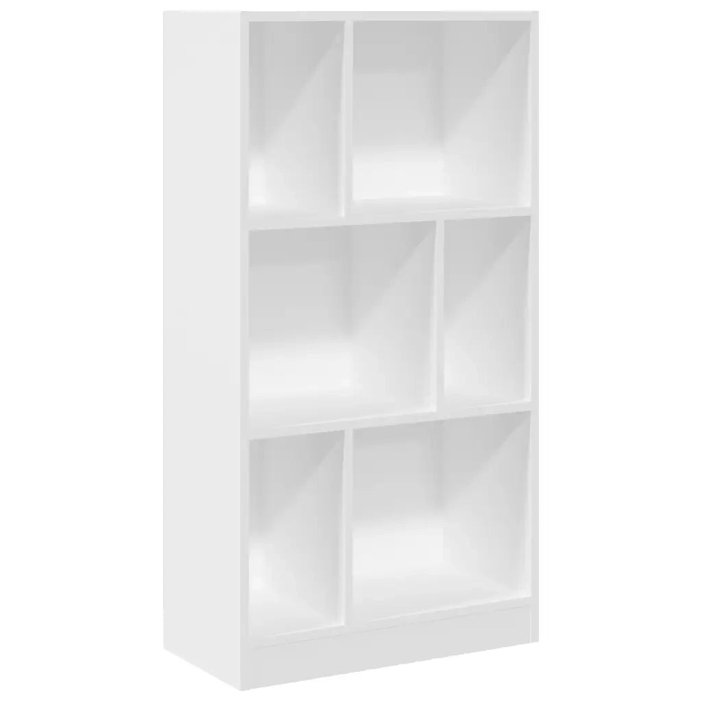 Libreria Bianca 57x28,5x107,5 cm in Legno Multistrato 848003