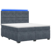 Letto box spring con materasso Grigio Scuro 200 x 200 cm 3455175