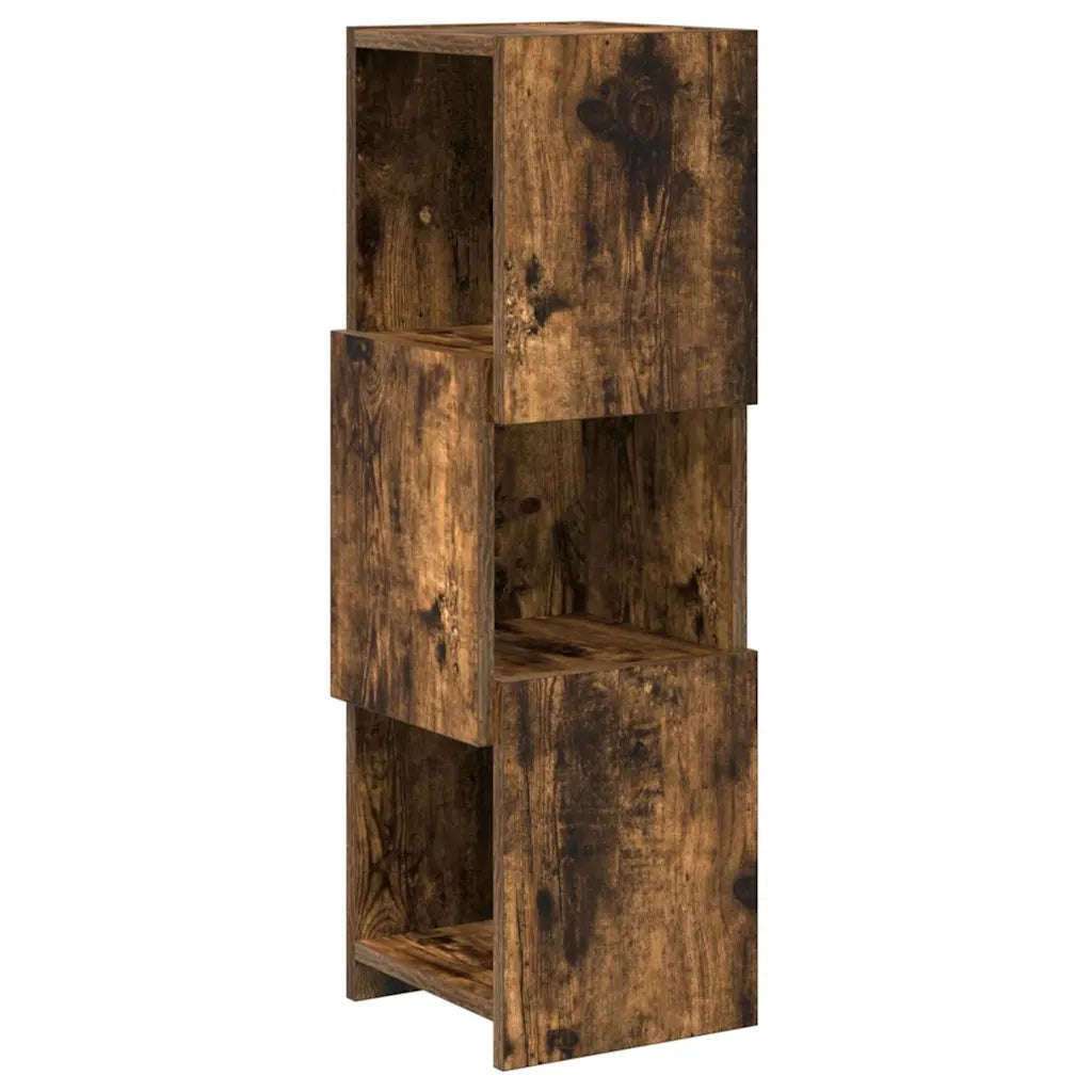 Mobile angolare 25,5x25x80cm Legno ingegnerizzato Rovere fumé 889817