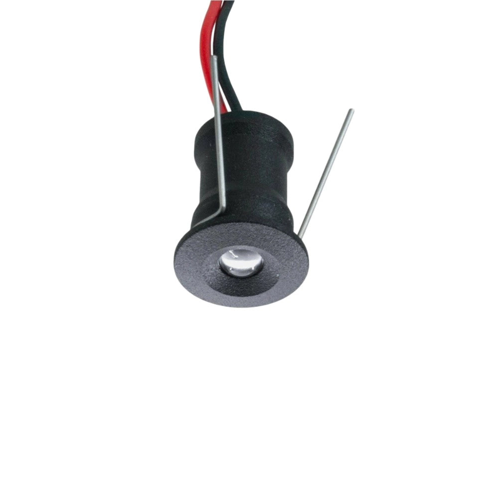 Mini faretto LED Nero da incasso 1W 12V IP65 punto luce Blu cielo stellato per bagno doccia esterno segnapasso scale vetrine mobili camper
