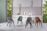 Set 4 Sedie 58x49xH85 cm in Tessuto Astrid Ruggine