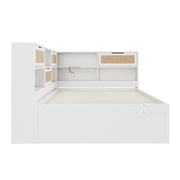 Divano letto legno - Xylo - 140x200 cm gigogne USB bianco