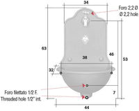 Fontana da Giardino a Muro con Rubinetto in Ghisa Morelli Iseo Grande