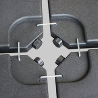 Base per ombrellone  set di 4 lastre quadrate, nero