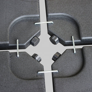 Base per ombrellone  set di 4 lastre quadrate, nero