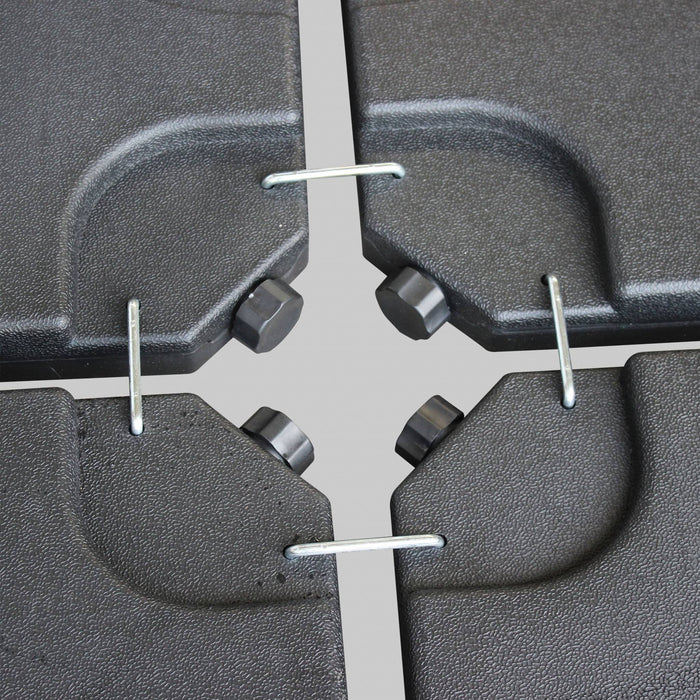 Base per ombrellone  set di 4 lastre quadrate, nero