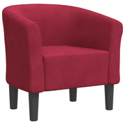 Poltrona | Sedia Relax Cabriolet Rosso Vino in Velluto