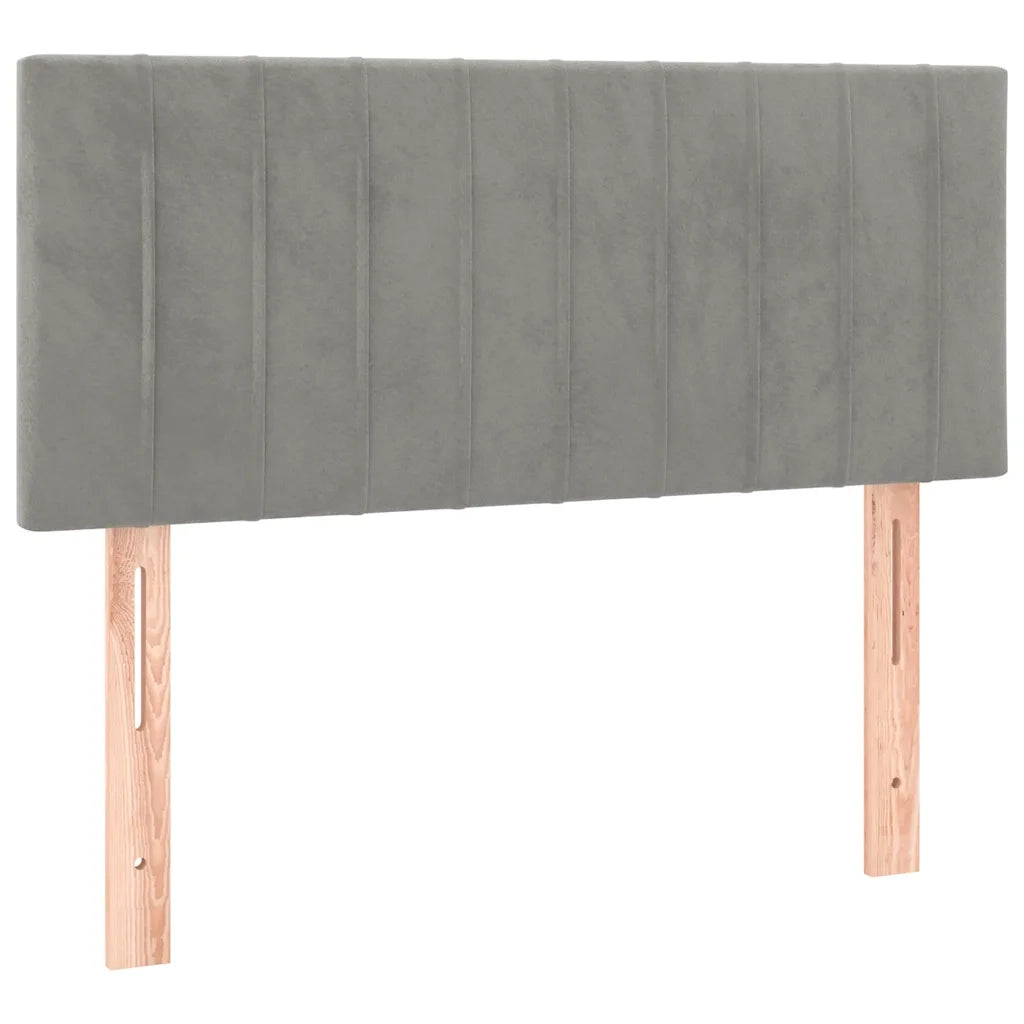 Letto a Molle con Materasso e LED Grigio Chiaro 120x190 cm Velluto 3270165