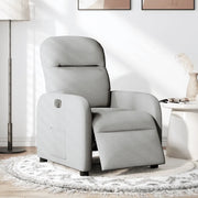 Poltrona Elettrica Reclinabile Grigio Nuvola in Tessuto 3302961