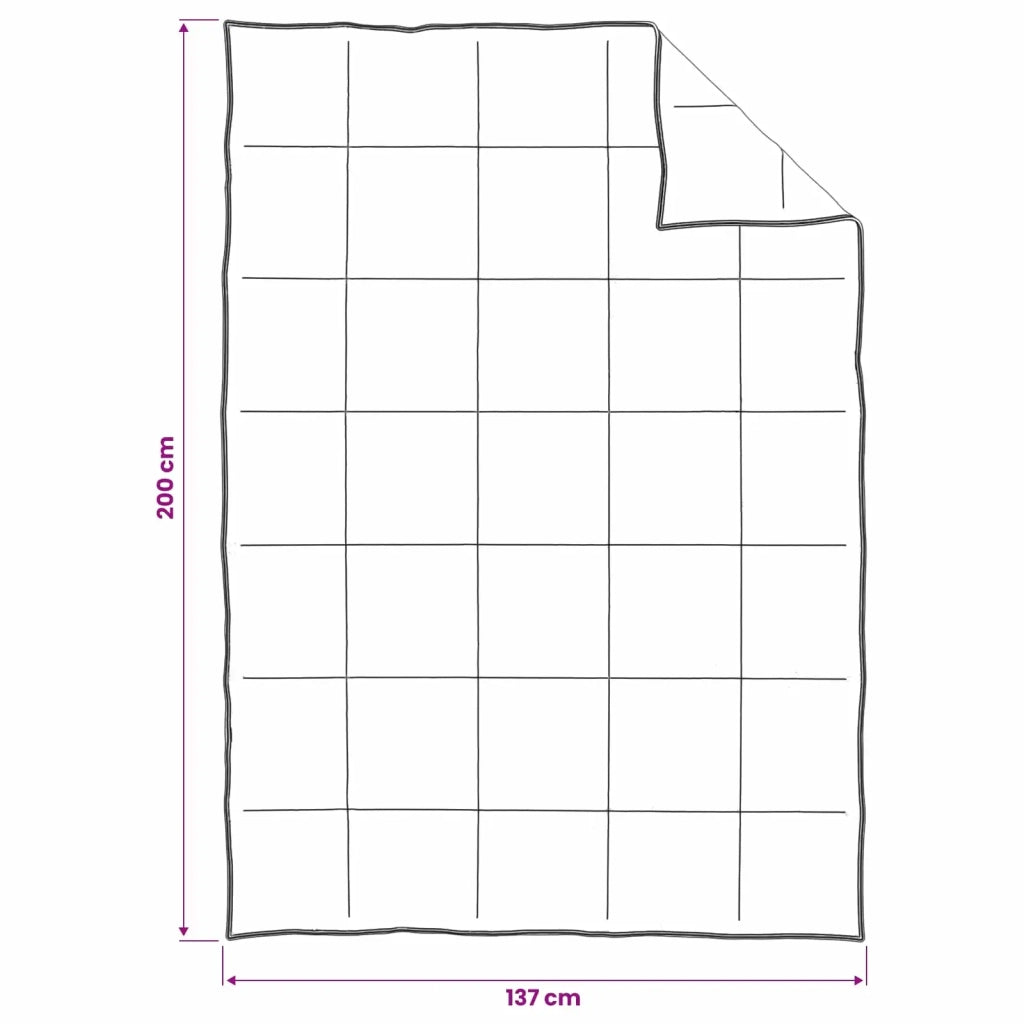 Set di Piumoni 2 pz 137 x 200 cm Inverno 350 gsm Beige 3438076