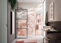 Lineabeta - Parete doccia Walk-in 3 pannelli Toki nero opaco/trasparente L.100 cm