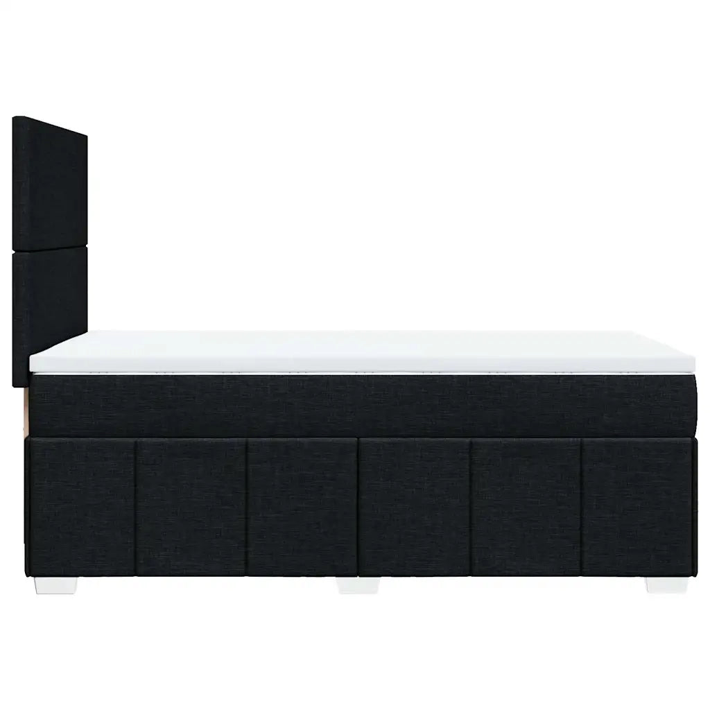 Giroletto a Molle con Materasso Nero 80x200 cm inTessuto