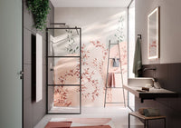 Lineabeta - Parete doccia Walk-in 3 pannelli Toki nero opaco/trasparente L.140 cm