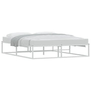Letto matrimoniale | Letto per adulti | Giroletto senza Materasso Bianco 160x200 cm Metallo