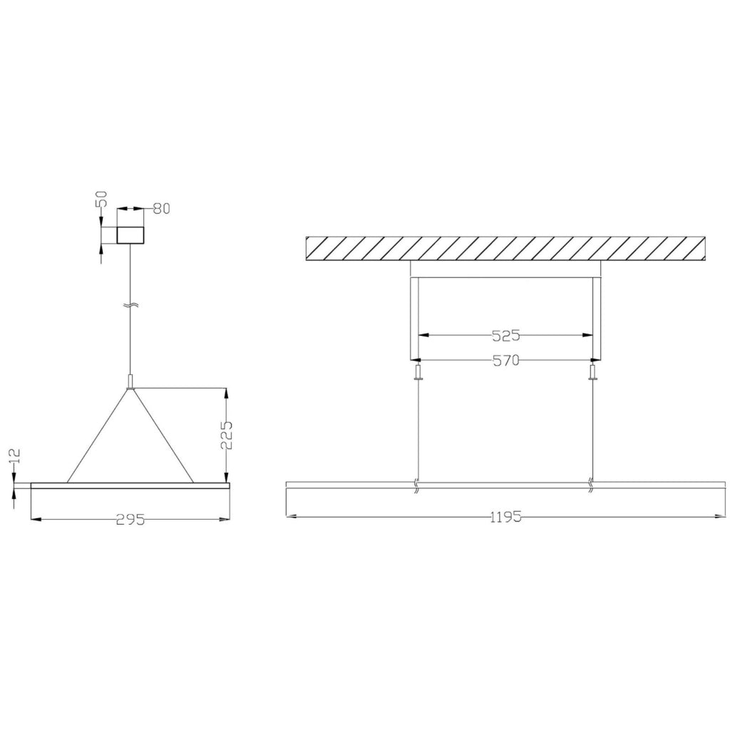 Lampada sospensione DIMMERABILE LED 50W CCT 3000K 4000K lampadario pendente luce ufficio palestra sala conferenze 6000lm 230V GRIGO