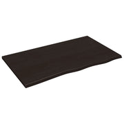 Piano Bagno Marrone Scuro 100x60x2 cm Legno Massello Trattato CFW4591918