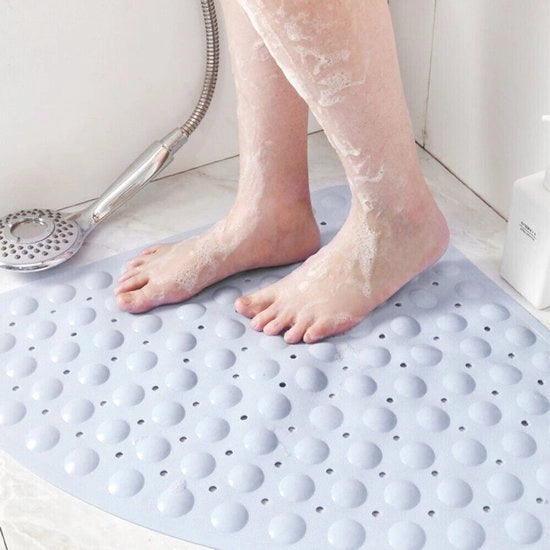 Matto di doccia extra grande per bambini 54x54cm con guaina antiscivolo in gomma.