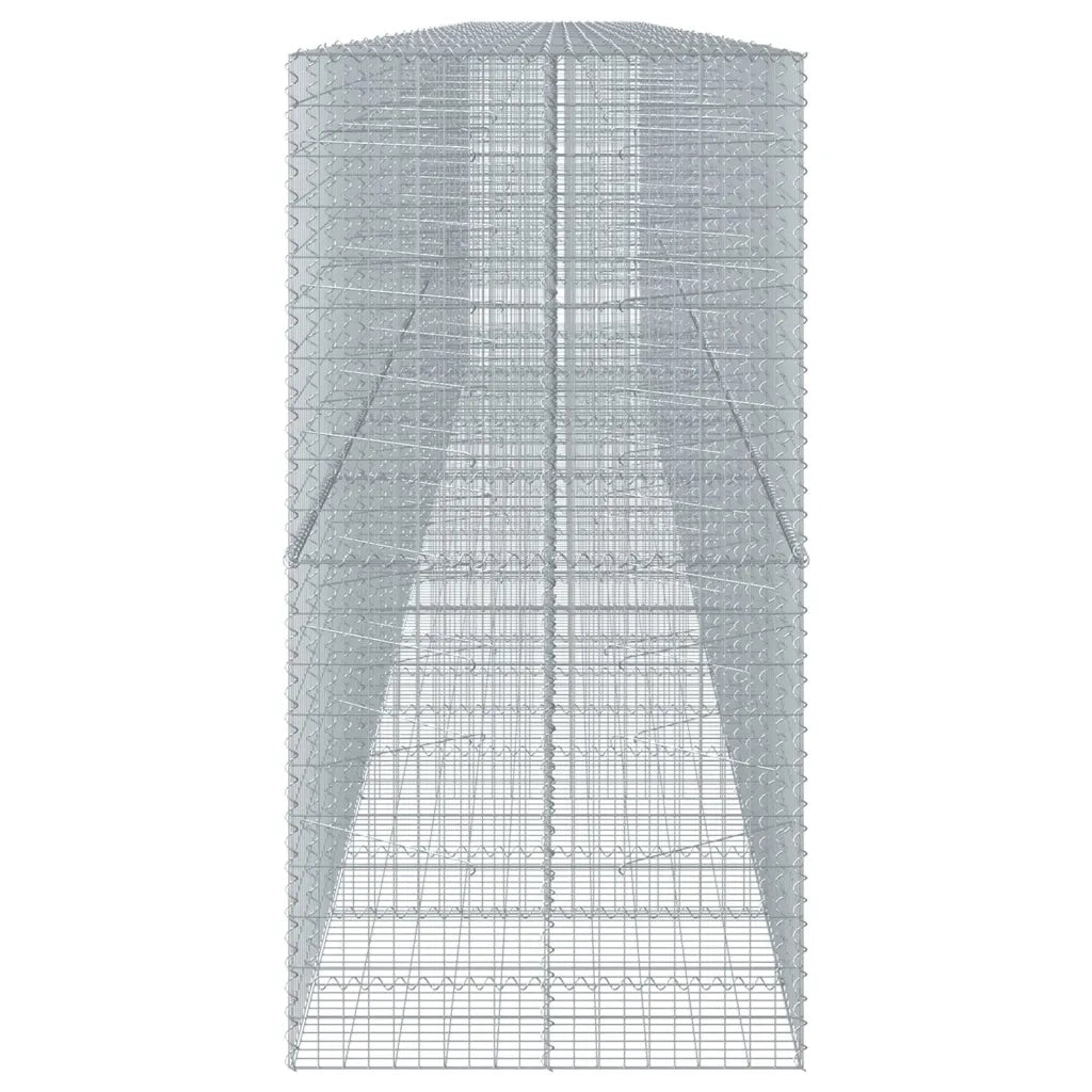 Cesto Gabbione con Copertura 1150x100x200 cm in Ferro Zincato 3295246