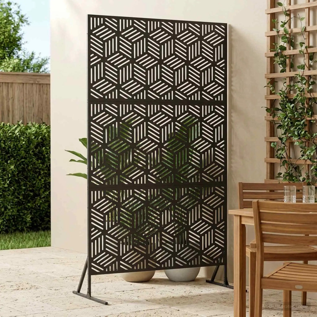Schermo per Privacy 100 x 50 x 180 cm Acciaio Nero 8013412
