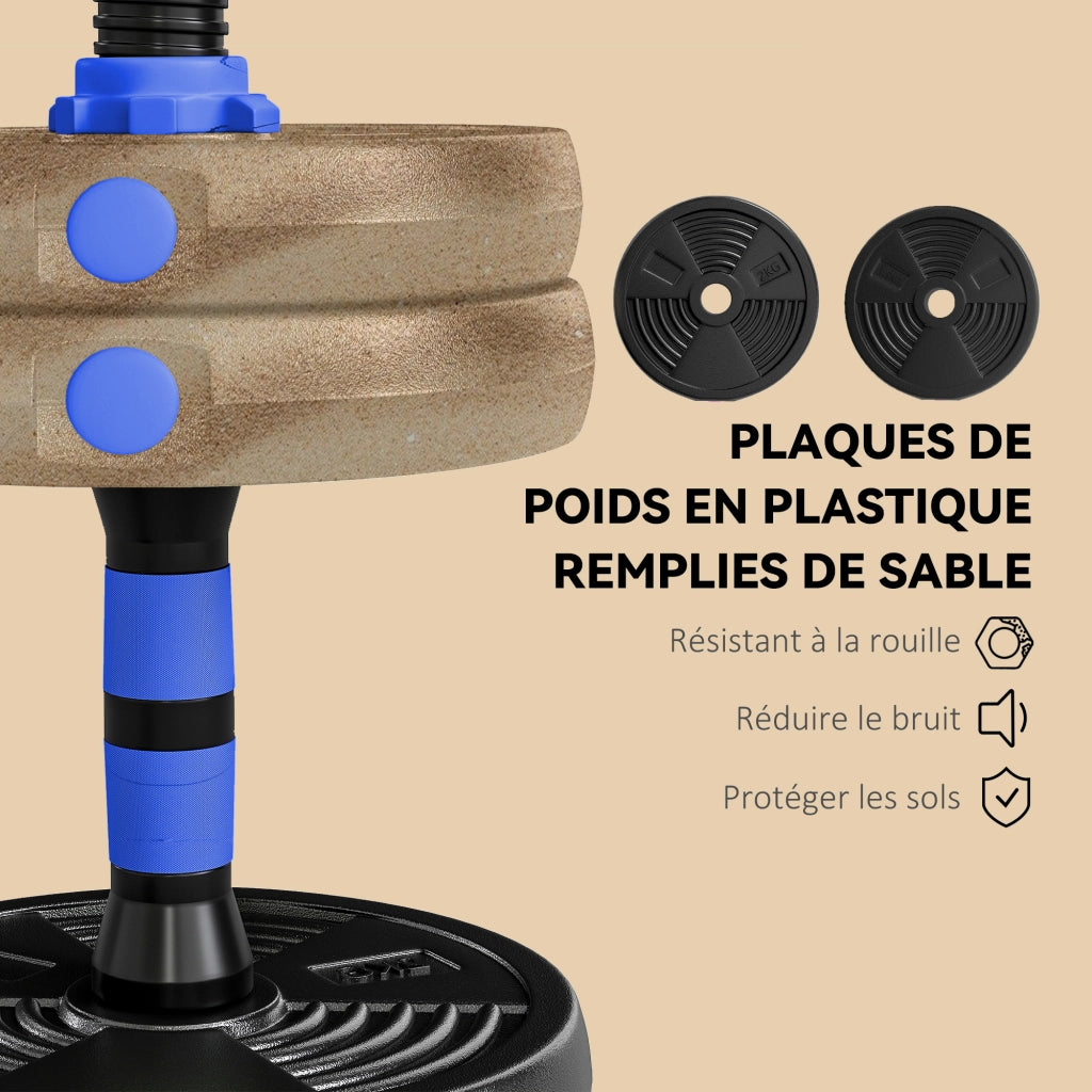 Kit di manubri regolabili 15 kg 3 in 1 ¨C zephmum ¨C nero