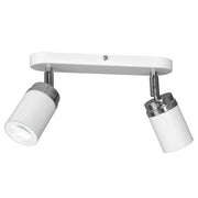 Barra faretti 2 luci bianco/cromo GU10 15W Reno Luminex