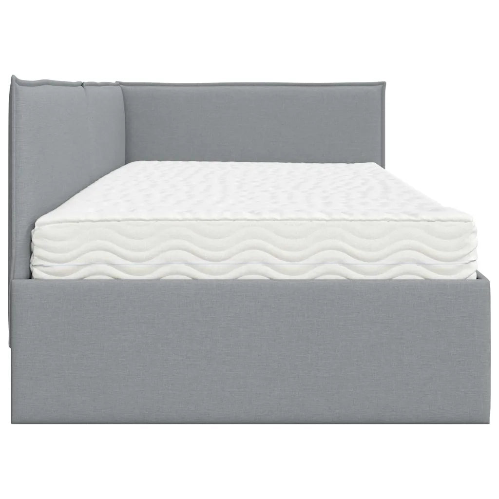 Struttura Letto Angolare con Materasso 2 pcs Grigio chiaro 3394005