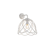 Applique Moderna 1 Luce Pagoda In Ferro Laccato Bianco