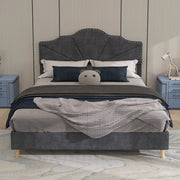 Letto imbottito con testiera ¨C Minimal ¨C Grigio 140x200cm