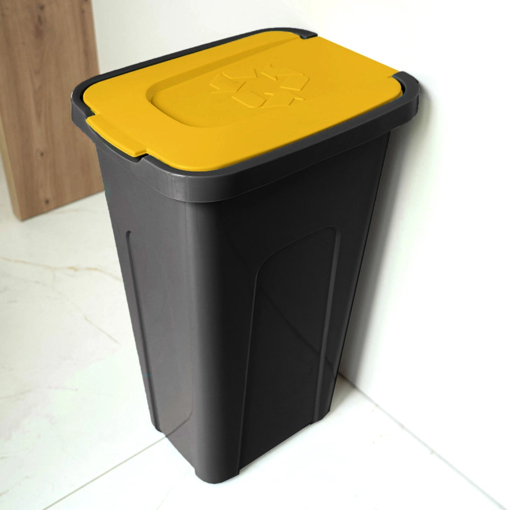 Cestino per rifiuti KADAX da 30 litri, contenitore per la raccolta differenziata con coperchio.
