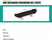 Tavola Skateboard Mini - Deck in Legno - Pieno di Pad Sottile - Ruote con Lame in Acciaio - Costruzione a Cassetta - 96 x 28 mm - Ammortizzazione di Shock