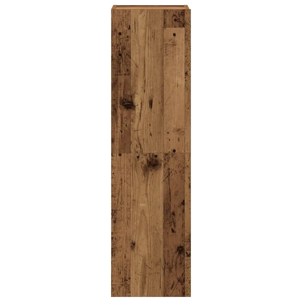 Set Mobile TV 3 pz-Set di 3 Credenza per TV Montato a Parete Legno Antico in Truciolato 412489
